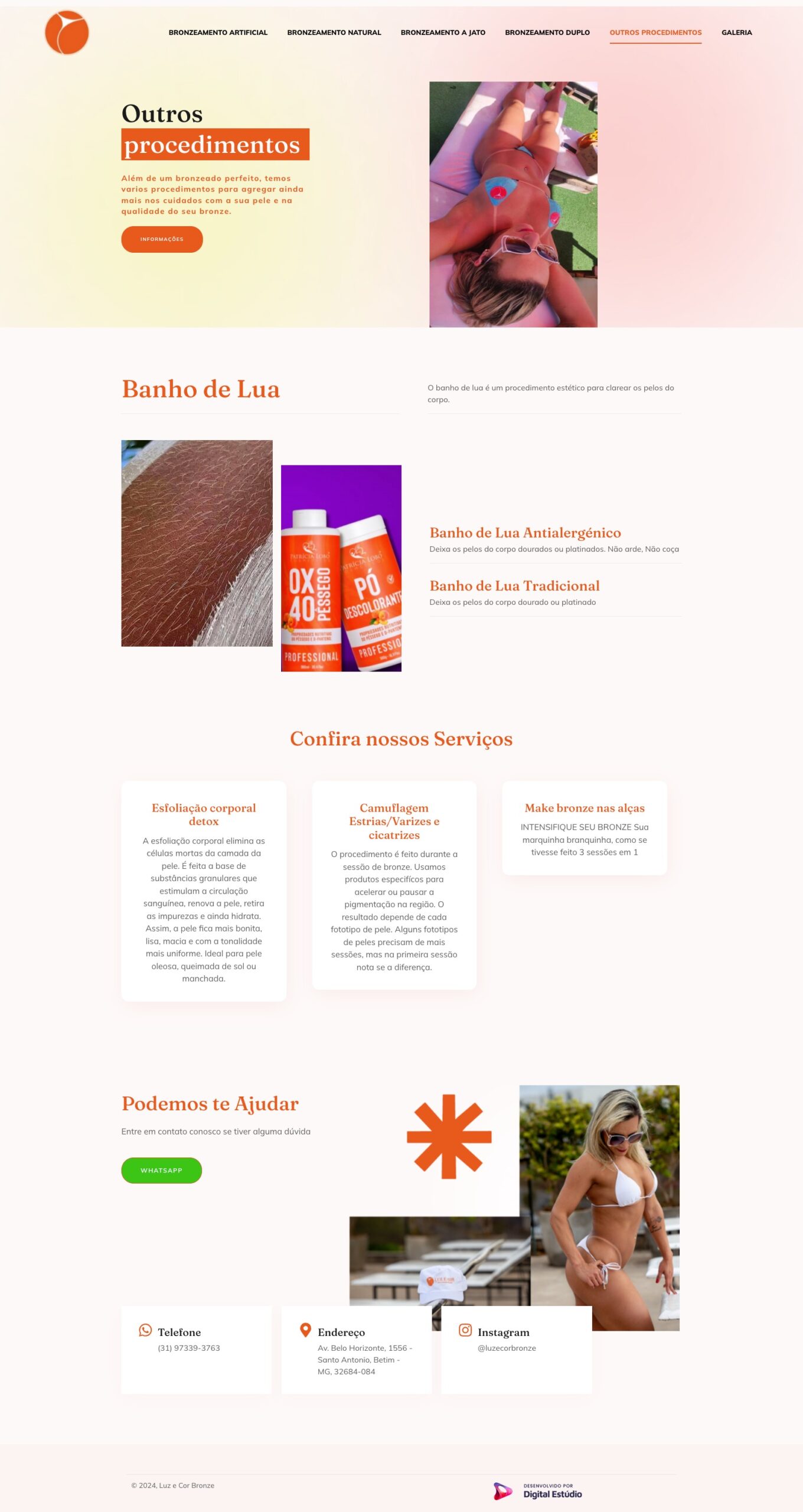 Serviços extras - luzecorbronze.com.br
